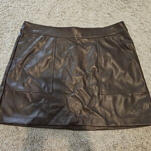 a new day Dark Brown Mini Skirt